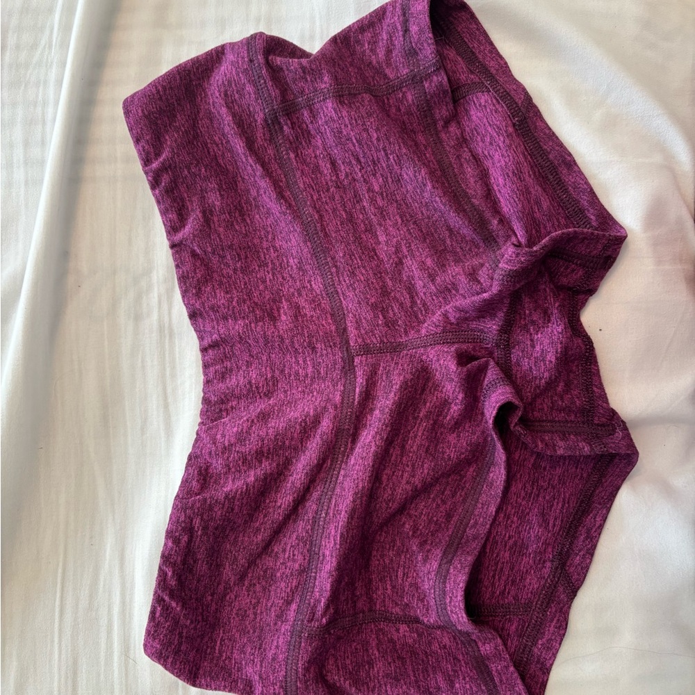 Fleo Women's Athletic Shorts in Magenta Heather